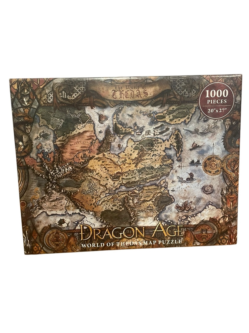 Dragon Age World of Thedas Map Puzzle 1000 Pieces 20" x 27" - Sealed Unused